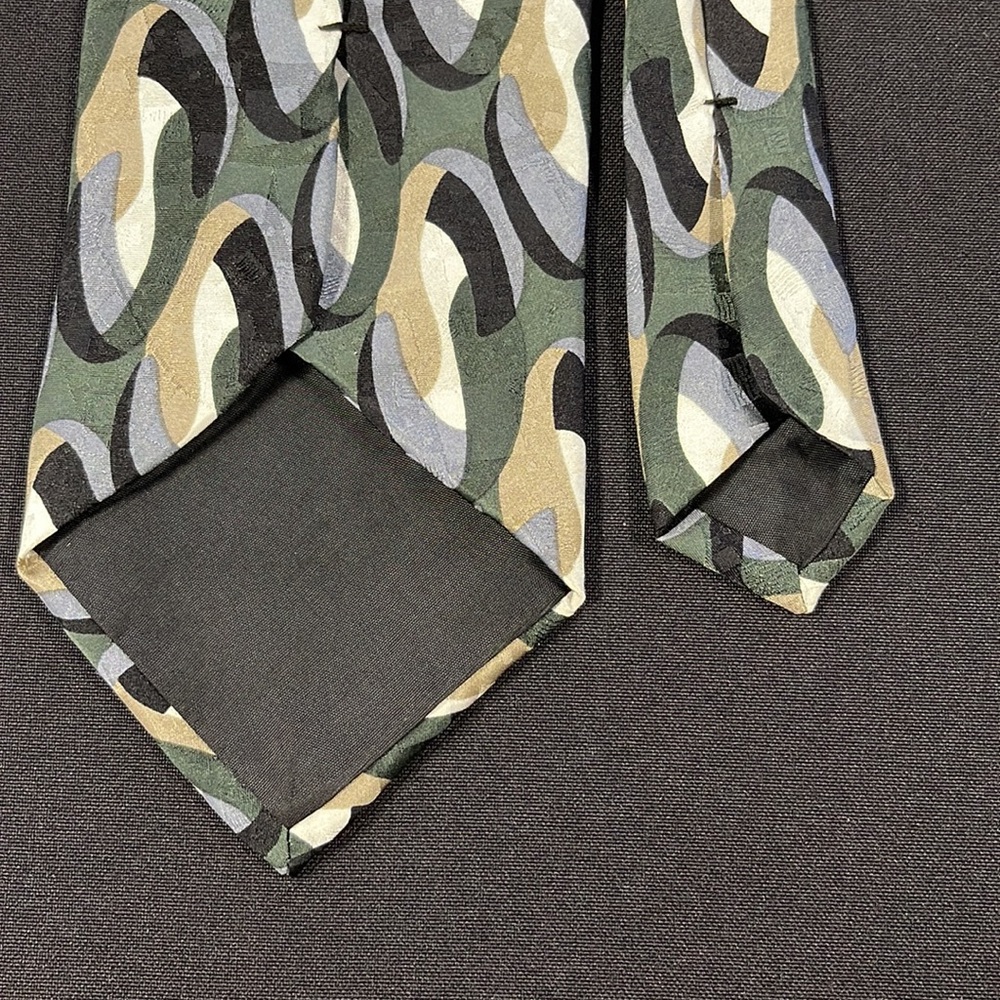J. Riggings Hunting Horn Men’s Geometric Silk Neck Tie - Picture 3 of 5